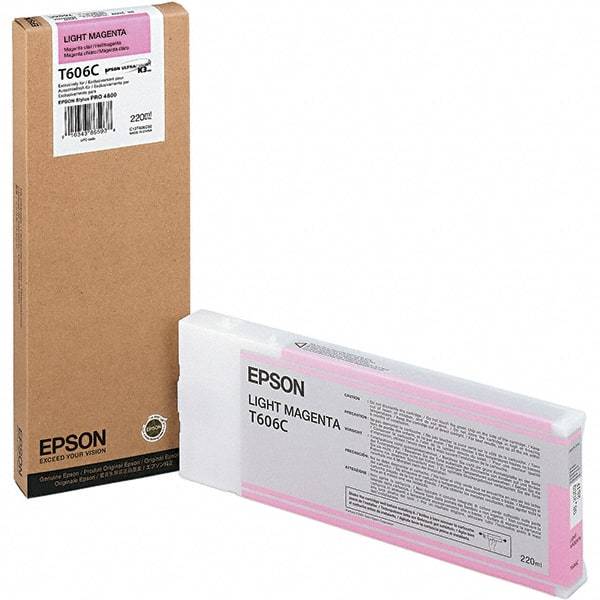 Epson - Light Magenta Ink Cartridge - Use with Epson Stylus Pro 4800, 4880 - Industrial Tool & Supply