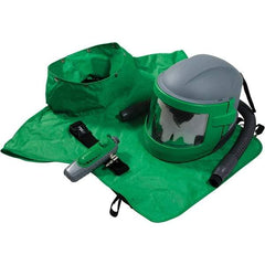 RPB - One Size Fits All, SAR Compatible Blasting Helmet with Anti-Fog Inner Lens - Dupont Super Tough Flame Retardant Nylon, Adjustable Ratchet, Compatible with RPB NOVA 3 - Industrial Tool & Supply