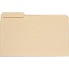 UNIVERSAL - 9-5/8 x 14-3/4", Legal, Manila, File Folders with Top Tab - 11 Point Stock, 1/3 Tab Cut Location - Industrial Tool & Supply
