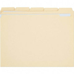 UNIVERSAL - 9-5/8 x 11-3/4", Letter Size, Manila, File Folders with Top Tab - 11 Point Stock, 1/5 Tab Cut Location - Industrial Tool & Supply