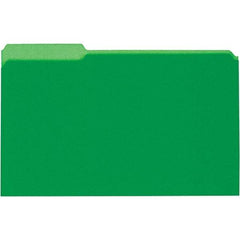 UNIVERSAL - 9-5/8 x 14-3/4", Legal, Green, File Folders with Top Tab - 11 Point Stock, 1/3 Tab Cut Location - Industrial Tool & Supply