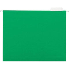 Universal One - 9-5/8 x 11-3/4", Letter Size, Bright Green, Hanging File Folder - 11 Point Stock, 1/5 Tab Cut Location - Industrial Tool & Supply