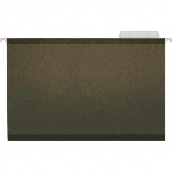 Universal One - 9-5/8 x 14-3/4", Legal, Standard Green, Hanging File Folder - 11 Point Stock, 1/3 Tab Cut Location - Industrial Tool & Supply