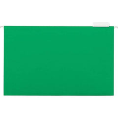 Universal One - 9-5/8 x 14-3/4", Legal, Bright Green, Hanging File Folder - 11 Point Stock, 1/5 Tab Cut Location - Industrial Tool & Supply