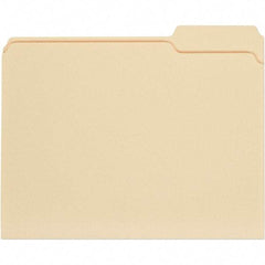 UNIVERSAL - 9-5/8 x 11-3/4", Letter Size, Manila, File Folders with Top Tab - 11 Point Stock, 1/3 Tab Cut Location - Industrial Tool & Supply