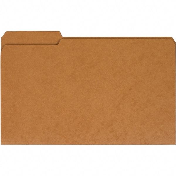 UNIVERSAL - 9-5/8 x 14-3/4", Legal, Kraft, File Folders with Top Tab - 11 Point Stock, 1/3 Tab Cut Location - Industrial Tool & Supply