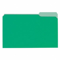 Universal One - 9-5/8 x 14-3/4", Legal, Bright Green/Light Green, File Folders with Top Tab - 11 Point Stock, 1/3 Tab Cut Location - Industrial Tool & Supply