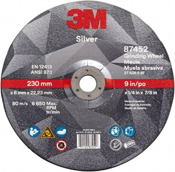 3M - Depressed-Center Wheels Wheel Diameter (Inch): 9 Wheel Thickness (Decimal Inch): 0.2500 - Industrial Tool & Supply
