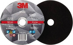 3M - 6" Ceramic Cutoff Wheel - 0.045" Thick, 7/8" Arbor, Use with Angle Grinders - Industrial Tool & Supply