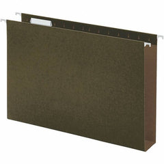 UNIVERSAL - 9-5/8 x 14-3/4", Legal, Standard Green, Hanging File Folder - 11 Point Stock, 1/5 Tab Cut Location - Industrial Tool & Supply