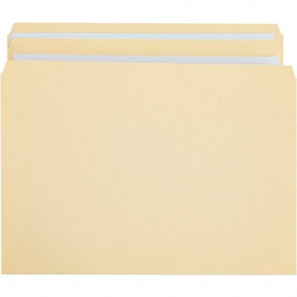 UNIVERSAL - 9-5/8 x 14-3/4", Legal, Manila, File Folders with Top Tab - 11 Point Stock, Straight Tab Cut Location - Industrial Tool & Supply