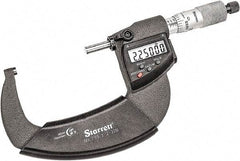 Starrett - 2 to 3" Range, 0.001mm Graduation, 0.0001" Graduation, Mechanical Outside Micrometer - Ratchet Thimble, 1-3/4" Throat Depth, Accurate to 0.0001" - Industrial Tool & Supply