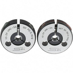 SPI - Ring Thread Go/No Gages Go/No Go: Go; No Go Thread Size: #10-24 - Industrial Tool & Supply