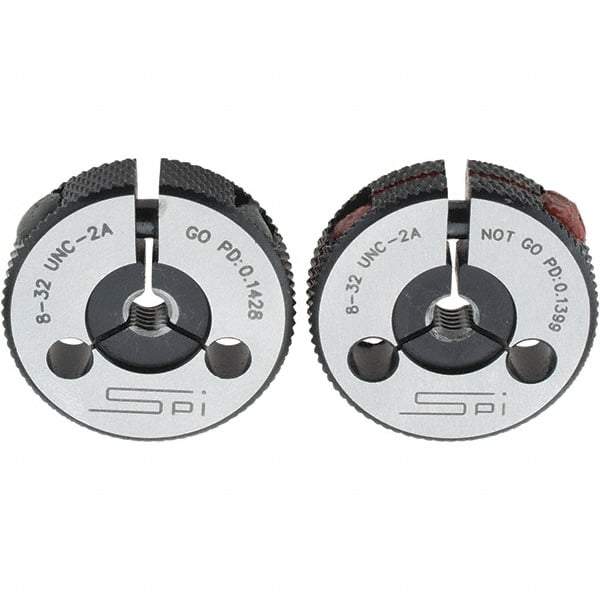 SPI - Ring Thread Go/No Gages Go/No Go: Go; No Go Thread Size: #8-32 - Industrial Tool & Supply