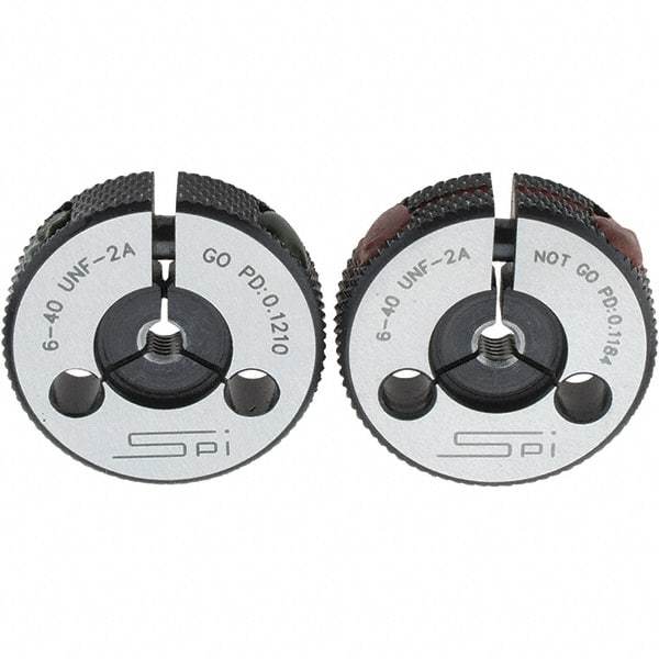 SPI - Ring Thread Go/No Gages Go/No Go: Go; No Go Thread Size: #6-40 - Industrial Tool & Supply