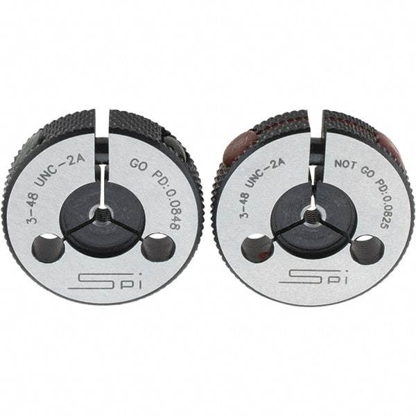 SPI - Ring Thread Go/No Gages Go/No Go: Go; No Go Thread Size: #3-48 - Industrial Tool & Supply
