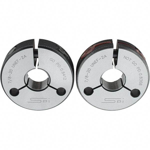 SPI - Ring Thread Go/No Gages Go/No Go: Go; No Go Thread Size: 7/8-20 - Industrial Tool & Supply