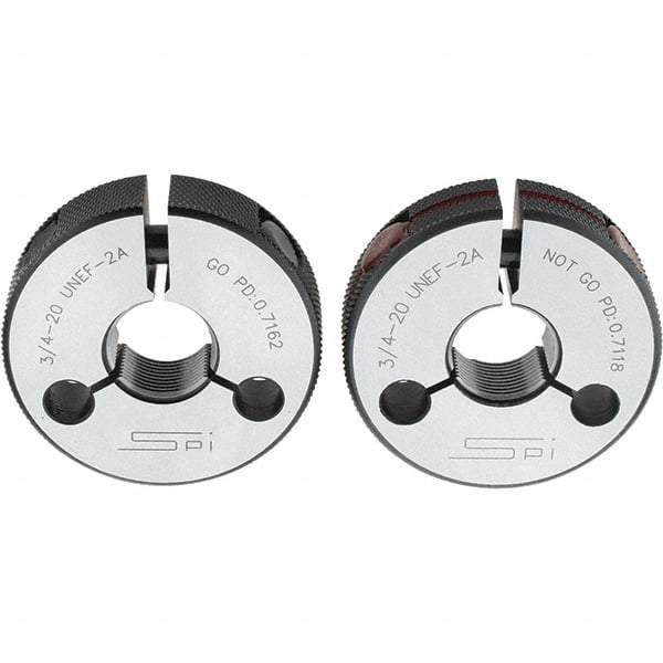 SPI - Ring Thread Go/No Gages Go/No Go: Go; No Go Thread Size: 3/4-20 - Industrial Tool & Supply