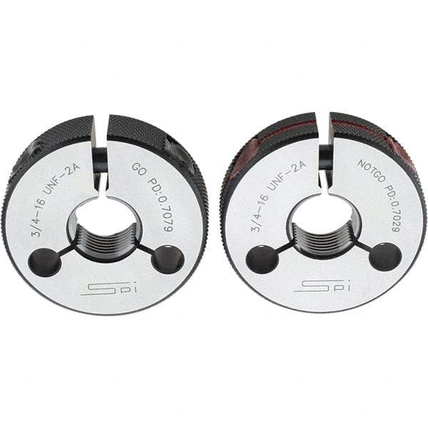 SPI - Ring Thread Go/No Gages Go/No Go: Go; No Go Thread Size: 3/4-16 - Industrial Tool & Supply
