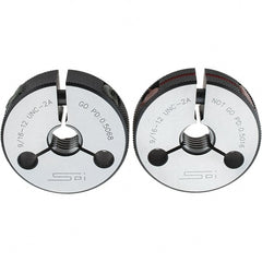 SPI - 9/16-12 Go/No Go Double Ring Thread Gage - Industrial Tool & Supply