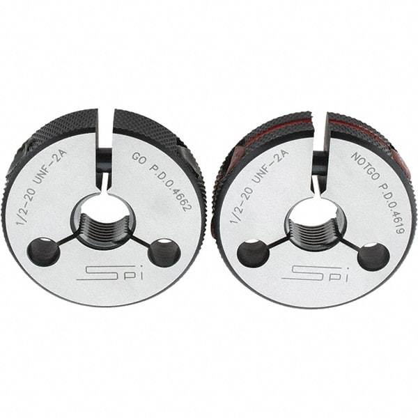 SPI - Ring Thread Go/No Gages Go/No Go: Go; No Go Thread Size: 1/2-20 - Industrial Tool & Supply