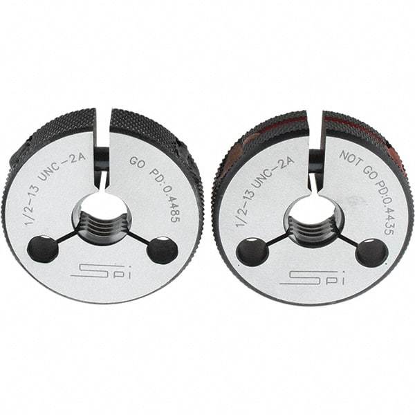 SPI - Ring Thread Go/No Gages Go/No Go: Go; No Go Thread Size: 1/2-13 - Industrial Tool & Supply