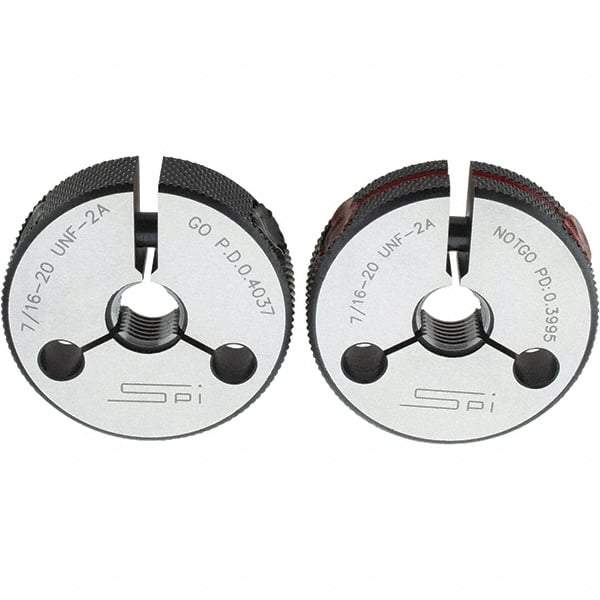 SPI - Ring Thread Go/No Gages Go/No Go: Go; No Go Thread Size: 7/16-20 - Industrial Tool & Supply
