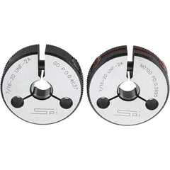 SPI - Ring Thread Go/No Gages Go/No Go: Go; No Go Thread Size: 7/16-20 - Industrial Tool & Supply