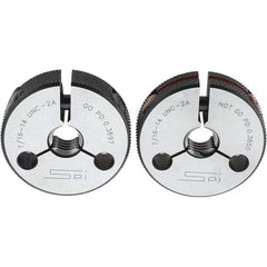 SPI - Ring Thread Go/No Gages Go/No Go: Go; No Go Thread Size: 7/16-14 - Industrial Tool & Supply