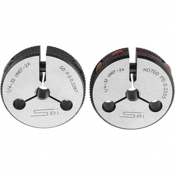 SPI - Ring Thread Go/No Gages Go/No Go: Go; No Go Thread Size: 1/4-32 - Industrial Tool & Supply