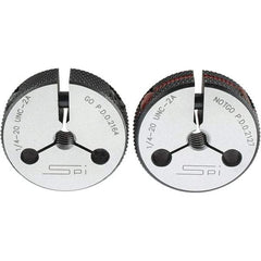 SPI - Ring Thread Go/No Gages Go/No Go: Go; No Go Thread Size: 1/4-20 - Industrial Tool & Supply