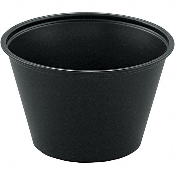 Solo - 4 oz Polystyrene Portion Cups - Black - Industrial Tool & Supply