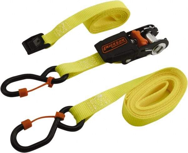 Erickson Manufacturing - 6/10' Long x 3/4" Wide, 600 Lb Basket Capacity, Polyester Web Sling - Yellow - Industrial Tool & Supply