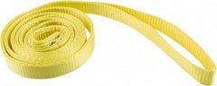 Erickson Manufacturing - 8' Long x 1" Wide, 2,100 Lb Vertical Capacity, Polyester Web Sling - 1,680 Lb Choker Capacity, Yellow - Industrial Tool & Supply
