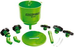 OEM Tools - 16 oz Capacity Plastic Funnel Set - Green - Industrial Tool & Supply