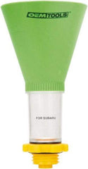 OEM Tools - 16 oz Capacity Plastic Funnel - 5" Mouth OD, 3-3/4" Straight Spout, Green, Clear & Yellow - Industrial Tool & Supply