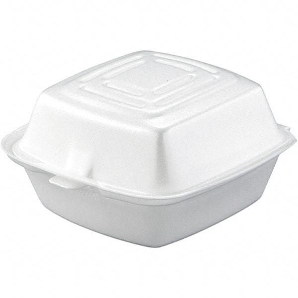 DART - 5-1/2 x 5-3/8 x 2-7/8" Foam Carryout Food Container - White - Industrial Tool & Supply