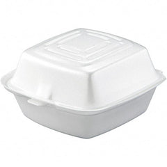 DART - 5-1/2 x 5-3/8 x 2-7/8" Foam Carryout Food Container - White - Industrial Tool & Supply