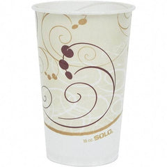 Solo - 16 oz Treated-Paper Cold Cups - White, Beige, Red - Industrial Tool & Supply