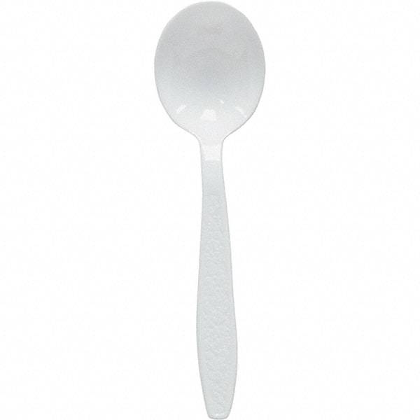 Solo - Heavyweight Polystyrene Soup Spoons - White - Industrial Tool & Supply