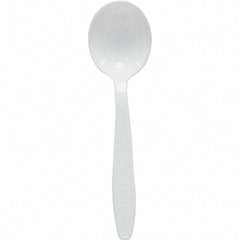 Solo - Heavyweight Polystyrene Soup Spoons - White - Industrial Tool & Supply