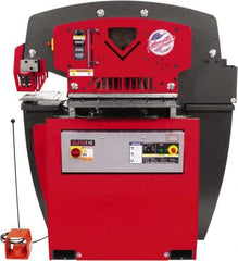 Edwards Manufacturing - 11-3/4" Throat Depth, 110 Ton Punch Pressure, 1-3/8" in 1" Punch Capacity Ironworker - 7-1/2 hp, 3 Phase, 460 Volts, 57-1/4" Wide x 66-1/16" High x 42-3/8" Deep - Industrial Tool & Supply