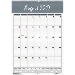 House of Doolittle - 12 Sheet, 15-1/2 x 22", Wall Calendar - Blue & Gray - Industrial Tool & Supply