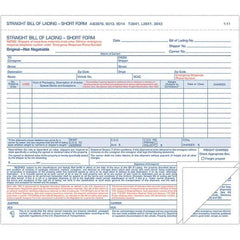 TOPS - 250 Sheet, 7-7/16 x 8-/2", Hazardous Material Short Forms - Blue & White - Industrial Tool & Supply