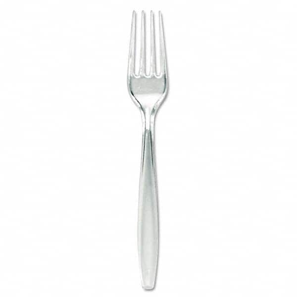 Dixie - Plastic Cutlery, Forks, Heavyweight, Clear - Industrial Tool & Supply