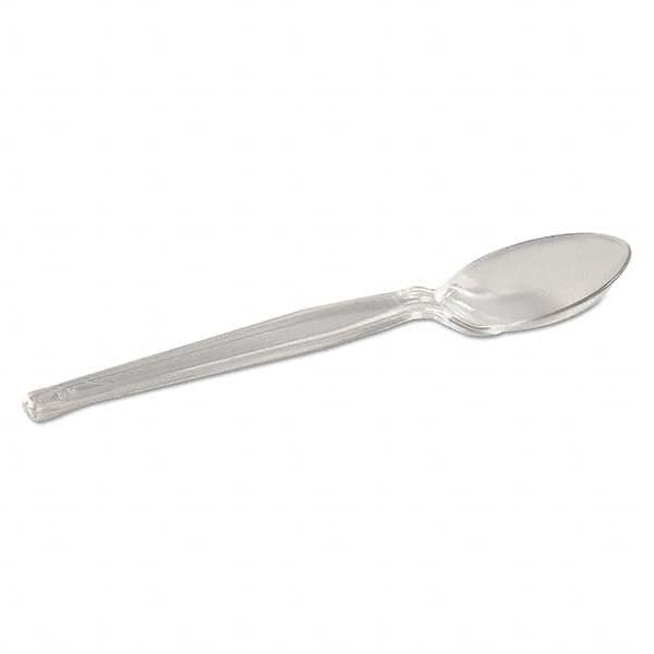 Dixie - Plastic Cutlery, Heavyweight Teaspoon, Crystal Clear, 6", 1000/Carton - Industrial Tool & Supply
