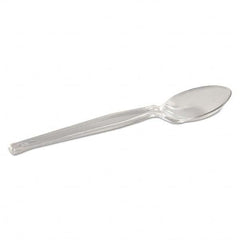 Dixie - Plastic Cutlery, Heavyweight Teaspoon, Crystal Clear, 6", 1000/Carton - Industrial Tool & Supply