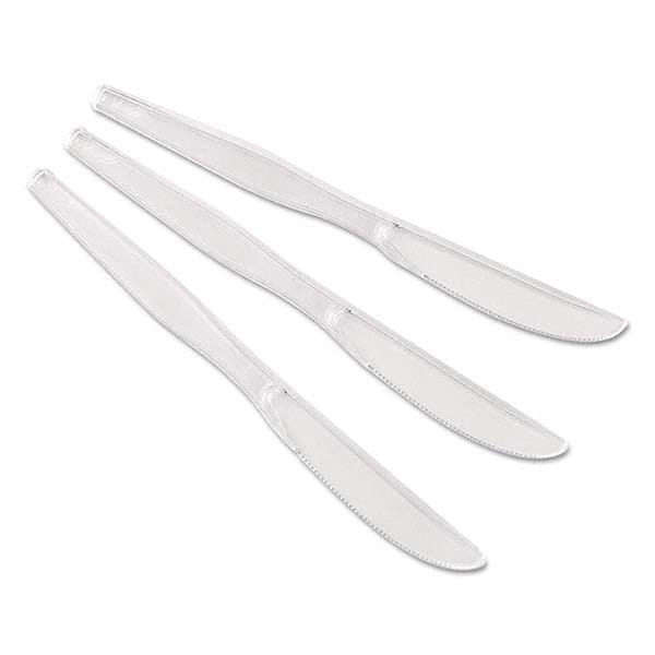 Dixie - Heavyweight Polystyrene Cutlery, Knives, Clear, 1000/Carton - Industrial Tool & Supply