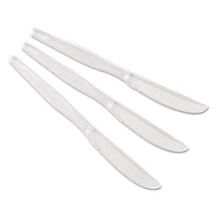 Dixie - Heavyweight Polystyrene Cutlery, Knives, Clear, 1000/Carton - Industrial Tool & Supply