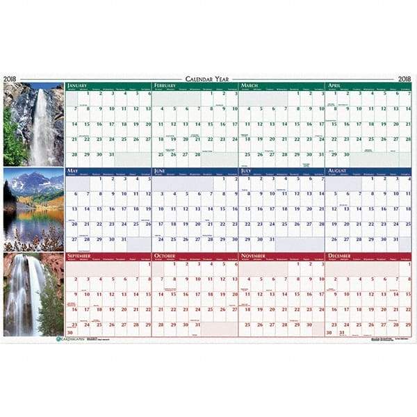 House of Doolittle - 1 Sheet, 18 x 24", Erasable Wall Calendar - Industrial Tool & Supply